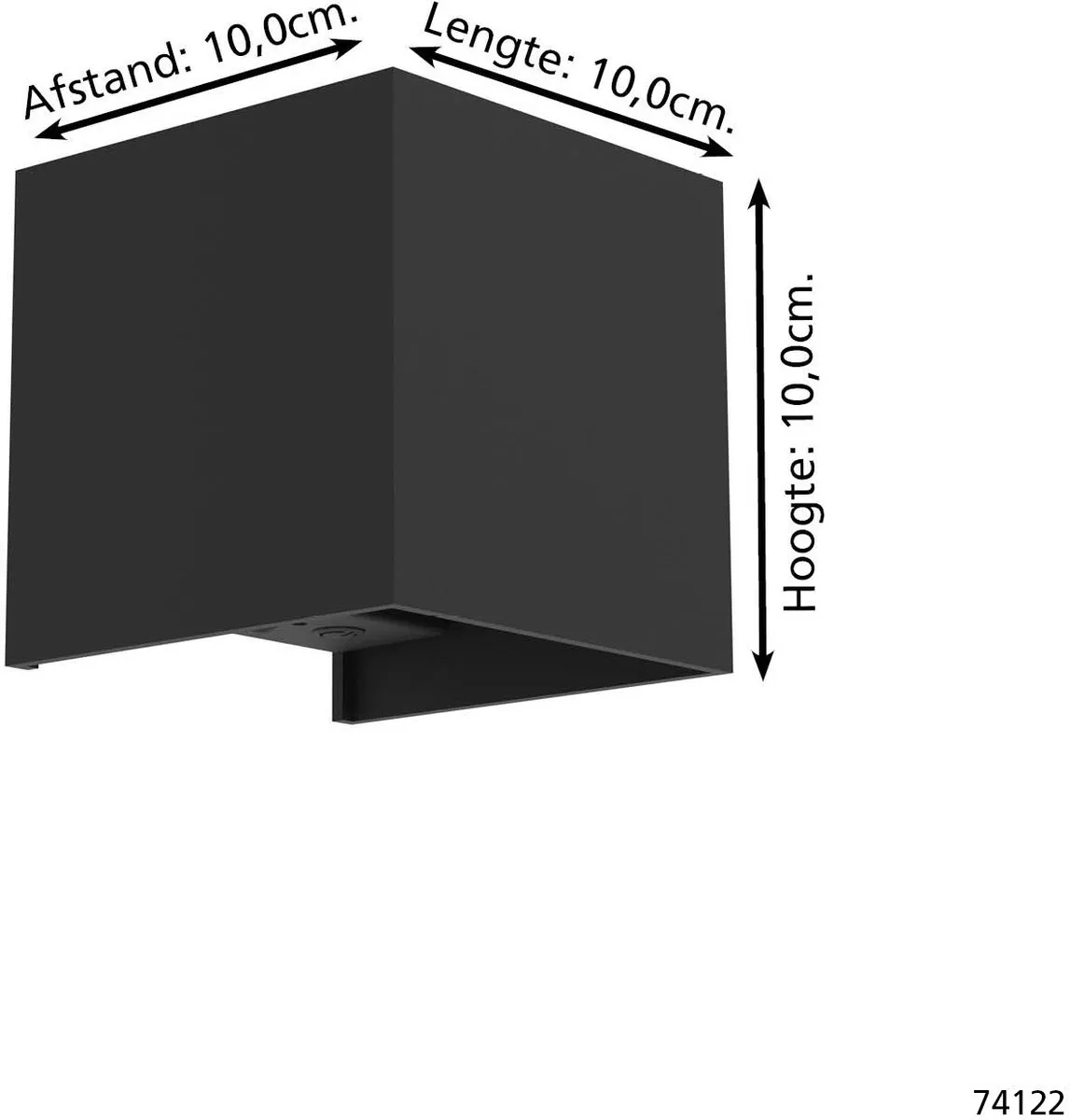 Eglo Rincine Wandlamp Sensor Oplaadbaar 72u - Zwart - afbeelding 6 van 6