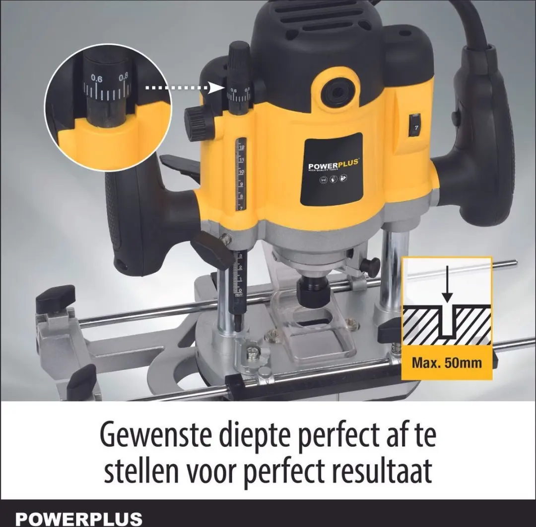 Powerplus POWX093 Bovenfrees 1500W - Geel