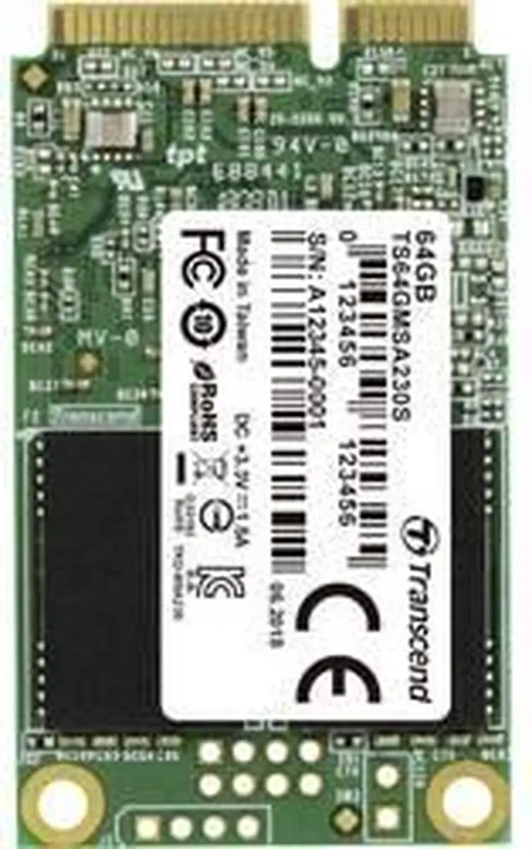 Transcend MSA230S mSATA SSD 64GB - afbeelding 6 van 6