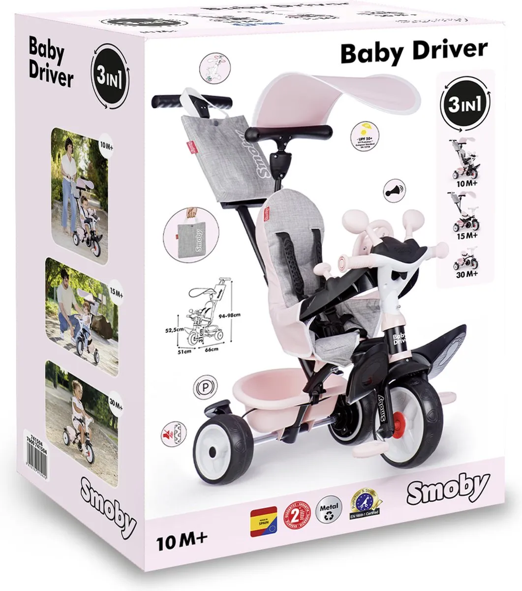 Smoby Baby Driver Driewieler 3-in-1