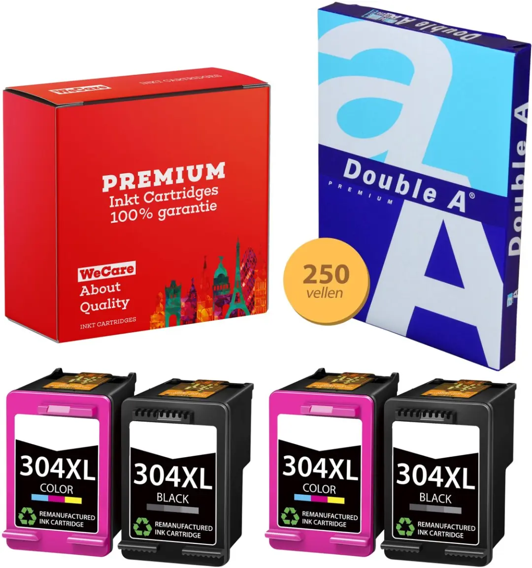 weCare HP 304XL Inktcartridges 4-pack