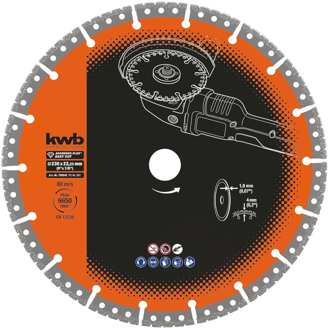 KWB 4009317898405 Diamant Slijpschijf 230mm - 22,23mm As