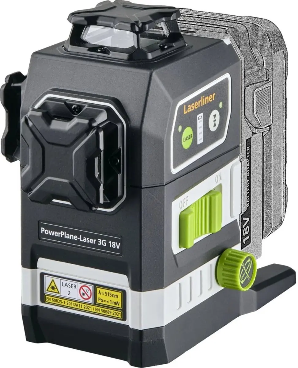 Laserliner PowerPlane 3G 18V Set - Groen - afbeelding 6 van 6