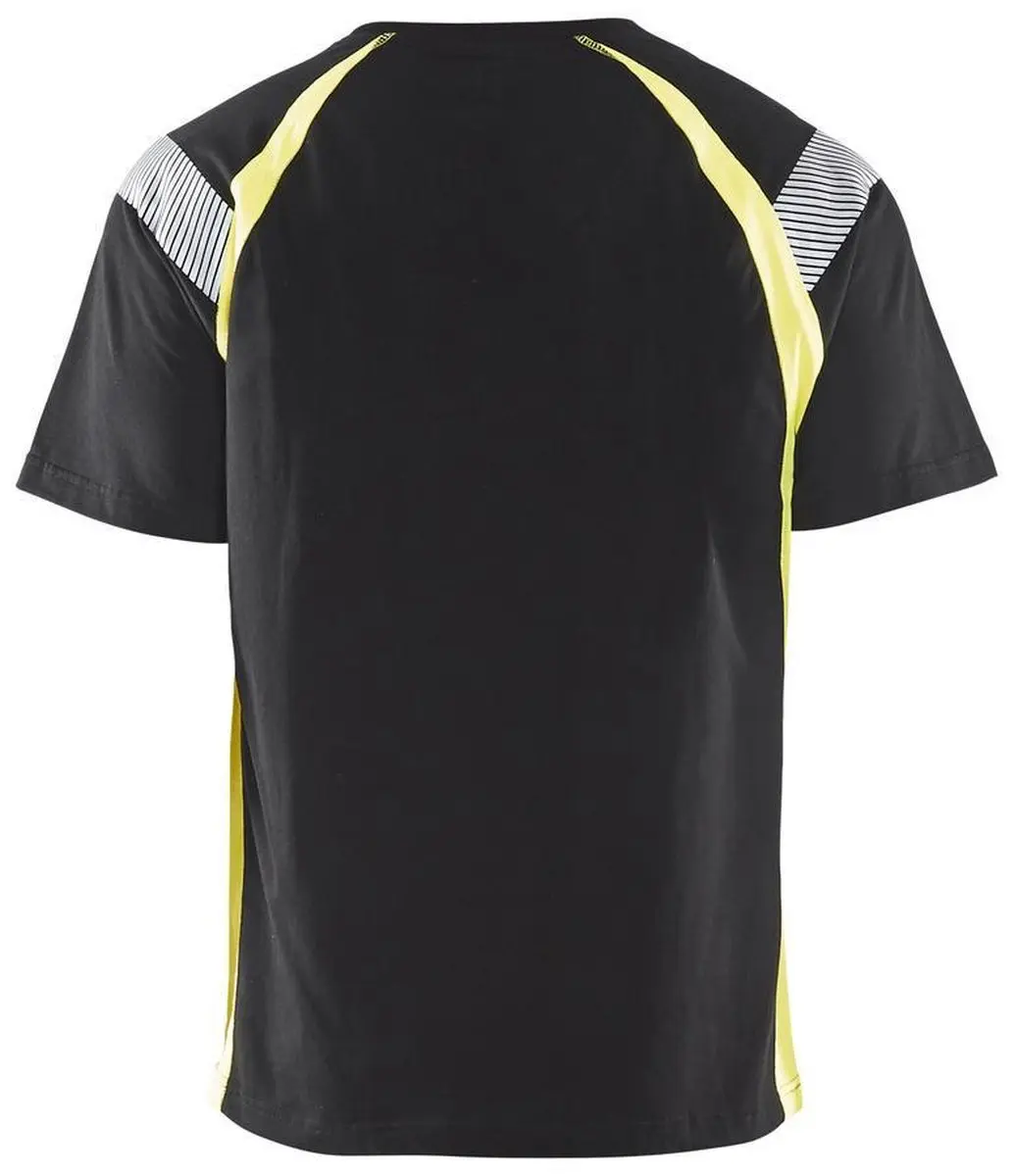 Blåkläder T-shirt Visible 3332-1030 - M - Zwart/High Vis Geel