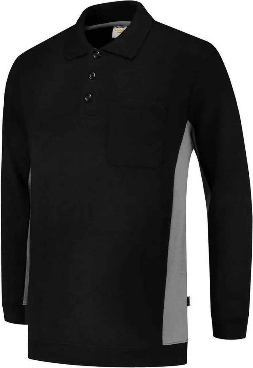 Tricorp Polosweater Bi-Color 302001 - Zwart/Grijs - XS