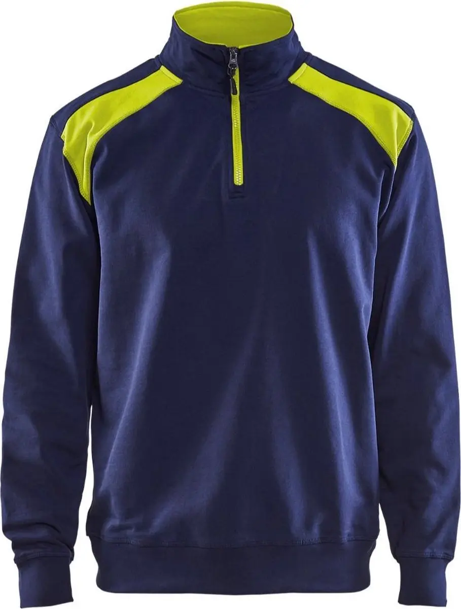 Blåkläder Sweatshirt Bi-color Halve Rits 3353-1158
