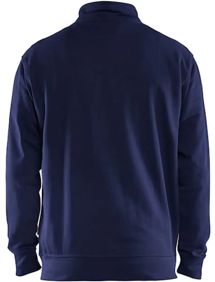 Blåkläder Sweatshirt Bi-color Halve Rits 3353-1158 - Marine/High Vis Geel M