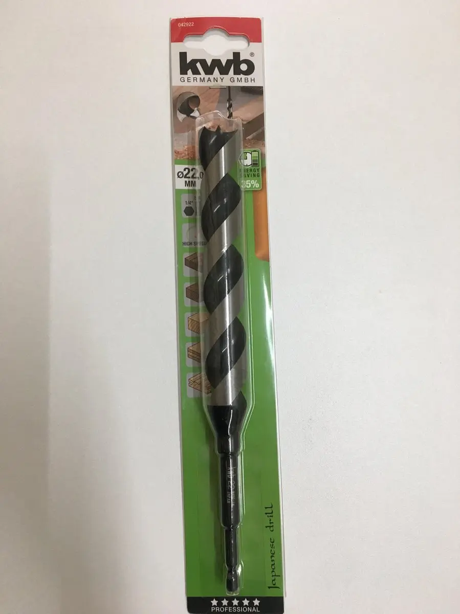 KWB 3-S Japan-boor Ø22mm 235mm CV-staal - E6,3-schacht