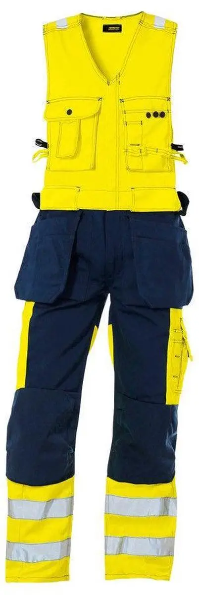 Blåkläder Amerikaanse Overall High Vis 2653-1804 - D100 - Geel/Marineblauw