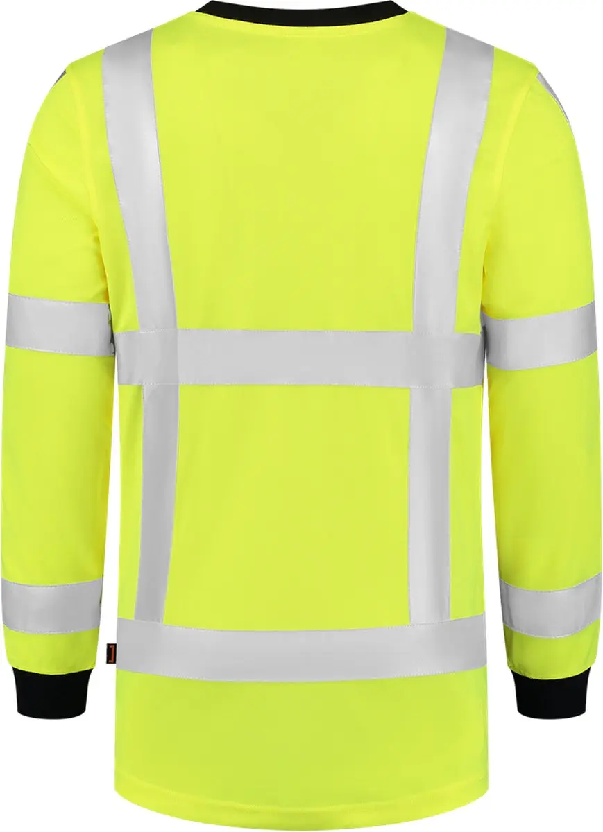 Tricorp T-shirt Birdseye Lange Mouw 103002 - XL - Fluor Geel