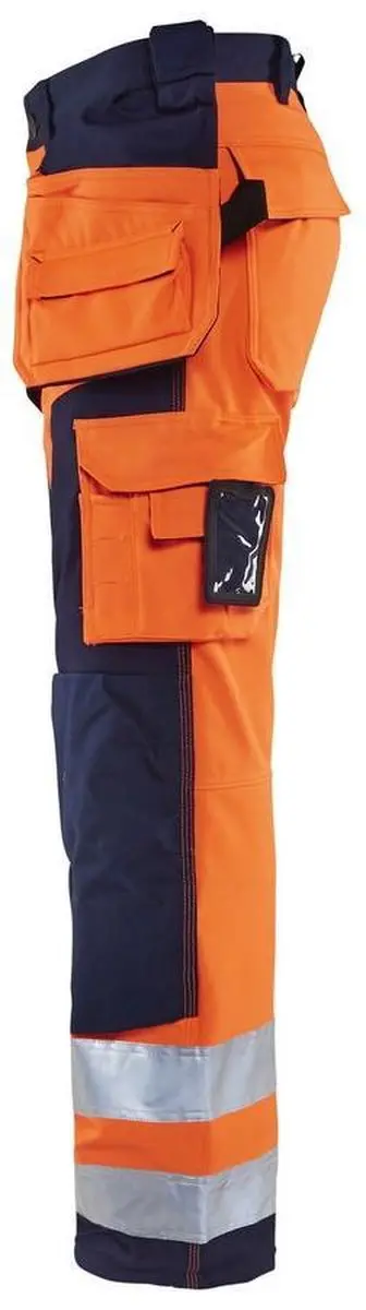 Blåkläder Werkbroek Softshell High Vis 1567-2517 - 112 - Oranje/Marineblauw