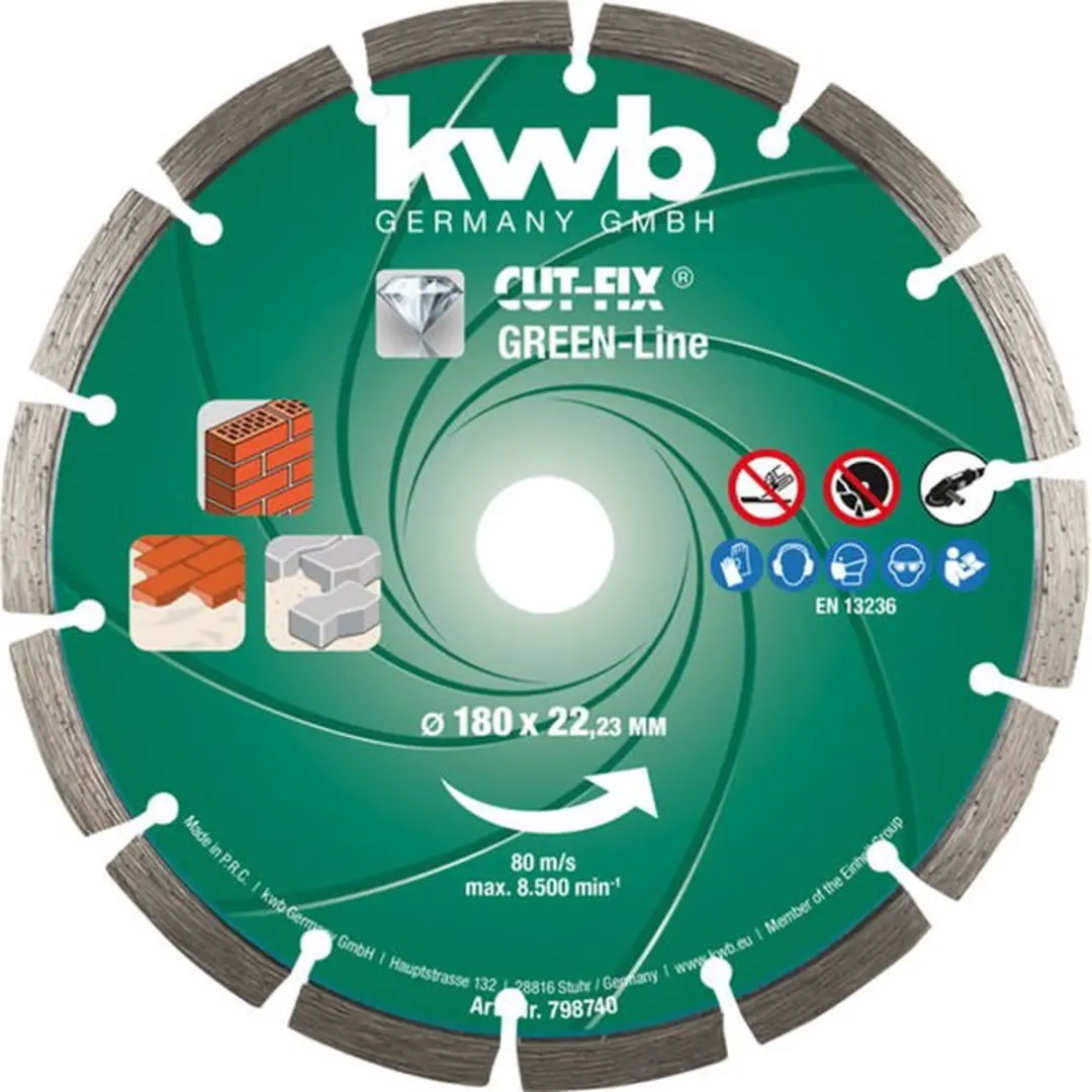 KWB Diamantschijf 180mm Green Line 7987-40 - Steen/Beton