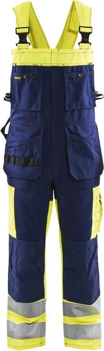Blåkläder Bretelbroek High Vis 2603-1860 - 146 - Geel/Marineblauw - afbeelding 6 van 6