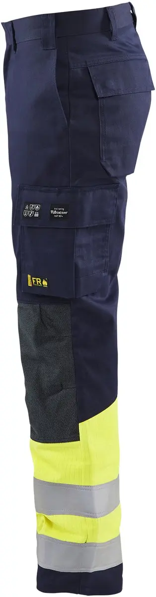 Blåkläder Multinorm Werkbroek 1478-1514 - 60 - Marine/High Vis Geel