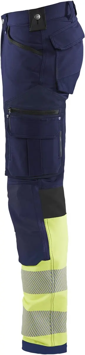 Blåkläder 1193-1642 Werkbroek - 4-weg Stretch - Marine/High Vis Geel