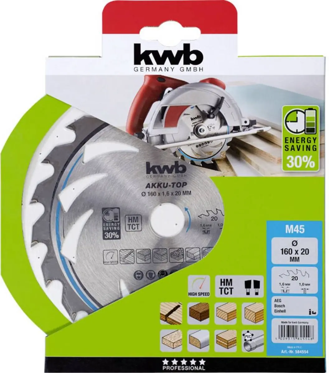 KWB Hardmetaal Cirkelzaagblad 130x1.0mm 18 Tanden