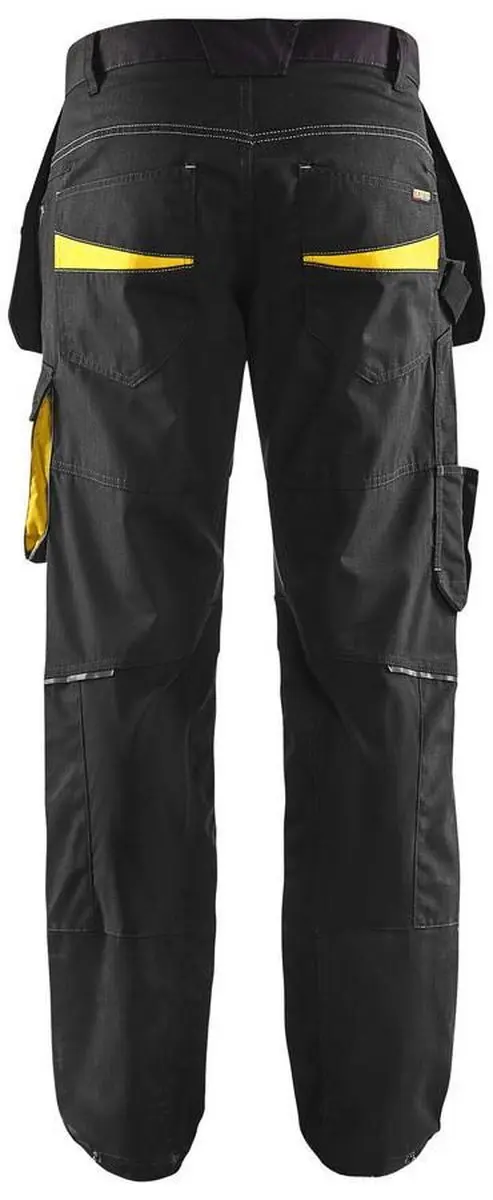 Blåkläder Service Werkbroek 1496-1330 - Stretch - D108 - Zwart/High Vis Geel - afbeelding 6 van 6