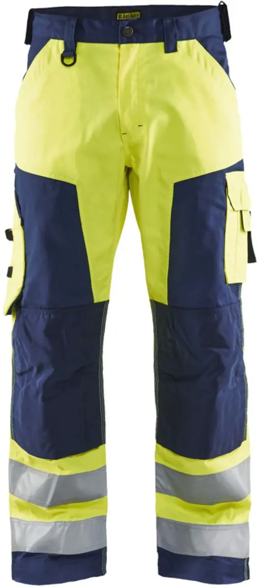 Blåkläder Werkbroek 1566-1811 High Vis Geel/Marineblauw