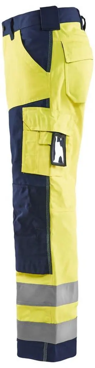 Blåkläder Werkbroek 1566-1811 High Vis Geel/Marineblauw - Maat 64