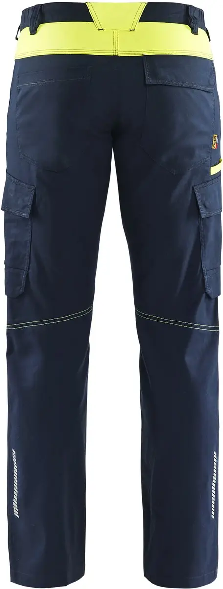 Blåkläder Industrie Werkbroek 1448-1832 D128 - Donker marineblauw/High Vis Geel