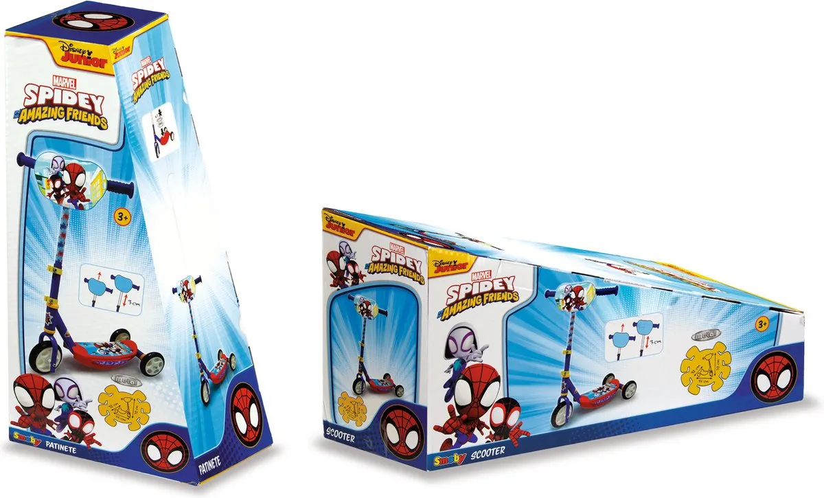 Smoby - Spiderman Step - Disney - Marvel - Scooter - Stuur in de hoogte verstelbaar - Vanaf 3 jaar