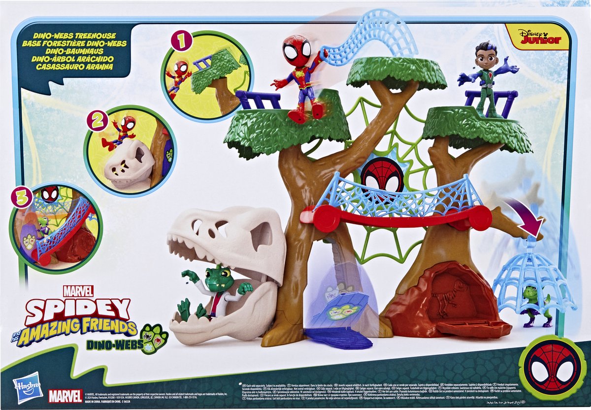 Hasbro Spidey en vrienden Dino Webs-speelset - Dinosaurus accessoires - 3+ jaar