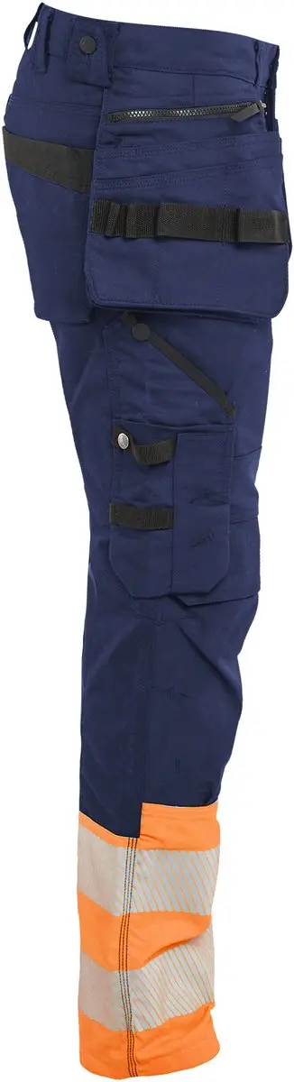 Blåkläder Hi Vis Stretch 11301149 Werkbroek - Marineblauw Oranje - 88