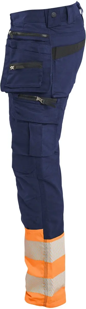 Blåkläder Hi Vis Stretch 11301149 Werkbroek - Marineblauw Oranje - 88