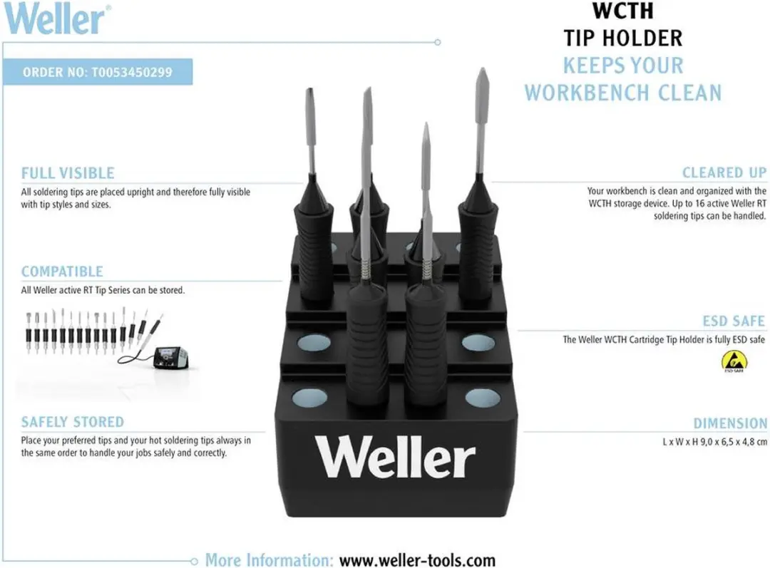 Weller T0053450299 Soldeerpunthouder - 90x65x48mm - afbeelding 6 van 6
