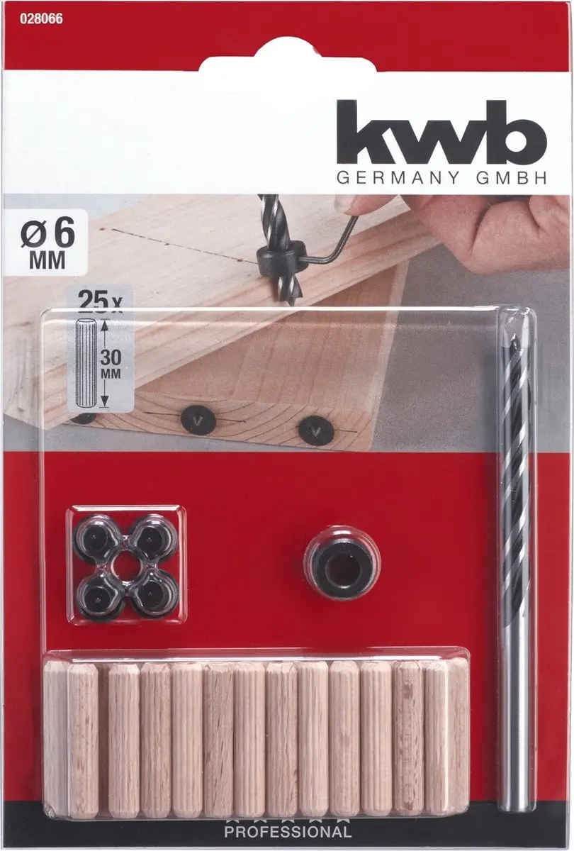 KWB Deuvelset met Boor 6mm - 31-delig - Metaal
