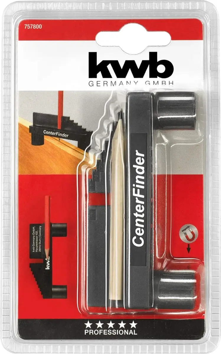 KWB Middenzoeker 757800 - met potlood en magneet