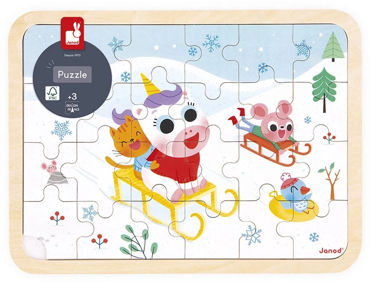 Janod In de Bergen Houten Puzzel 24-delig - 24 Stukjes - afbeelding 6 van 6