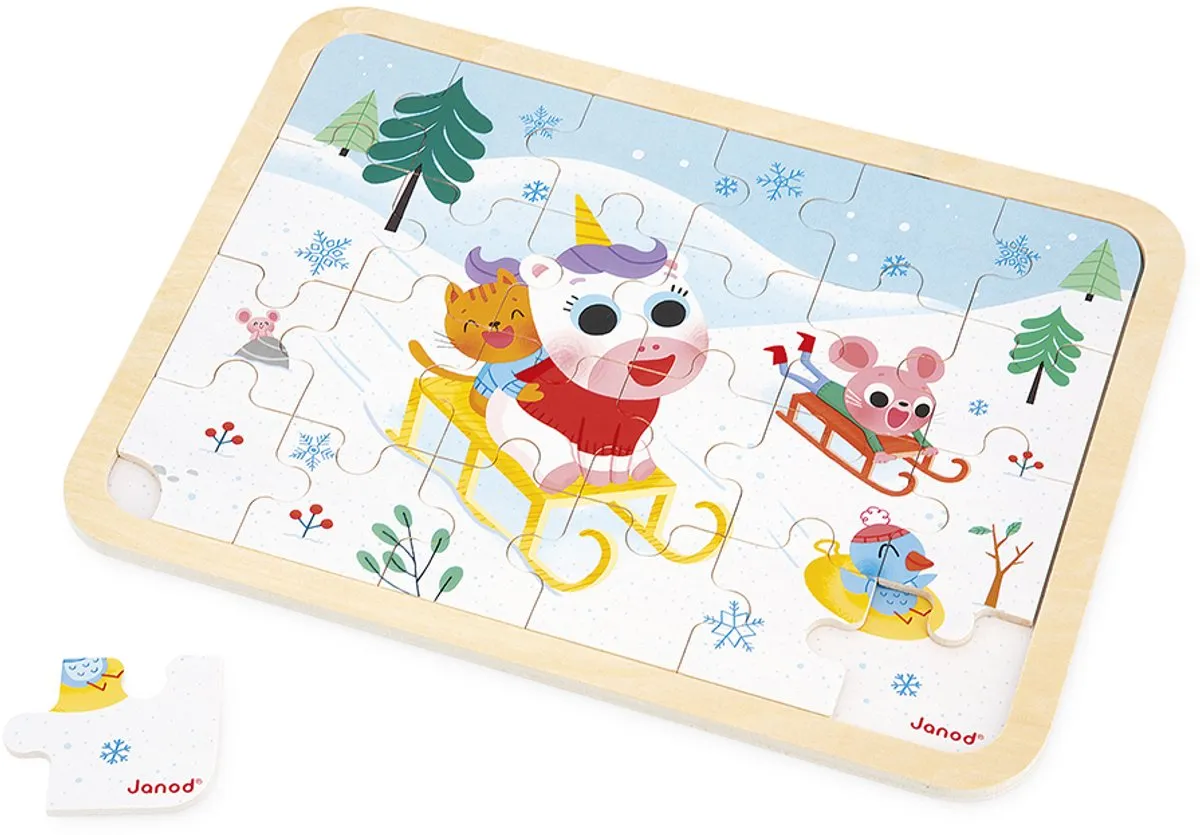 Janod In de Bergen Houten Puzzel 24-delig - 24 Stukjes
