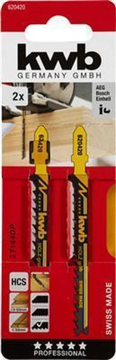 KWB Decoupeerzaagblad Star Grof Hout - 2 Stuks
