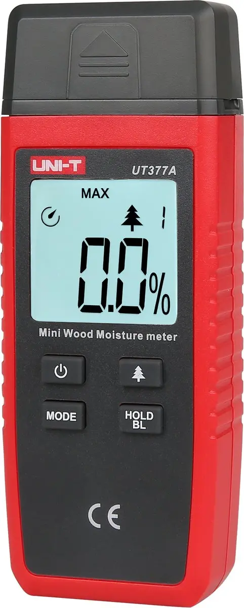 UNI-T UT377A Vochtmeter Hout - 2% tot 40% - Rood/Zwart