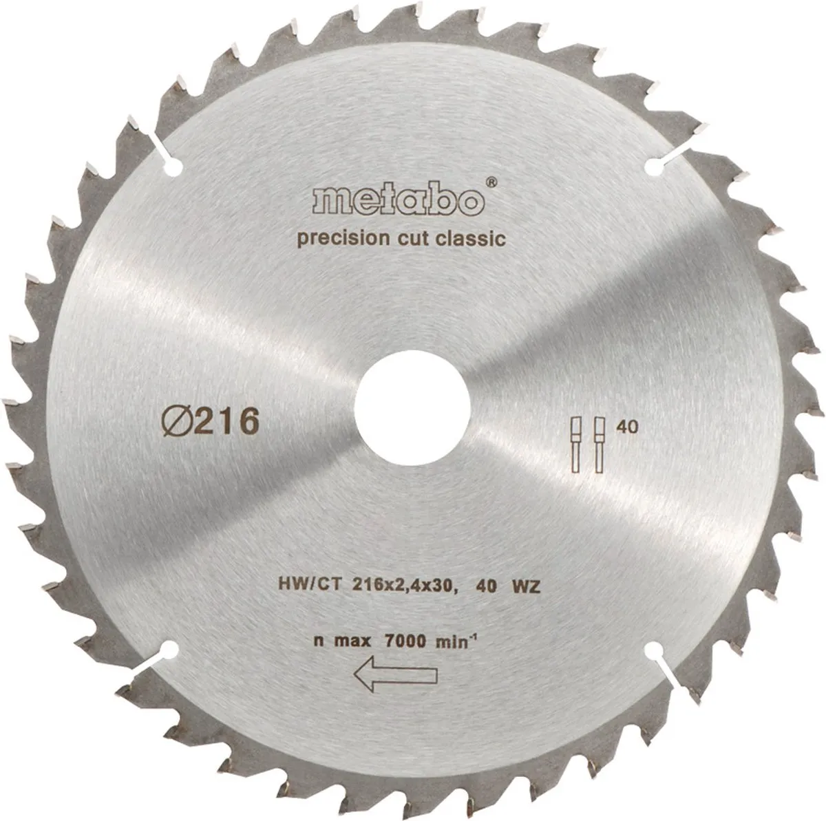 Metabo 628062000 Precision Cut Cirkelzaagblad 216mm - 30 Tanden