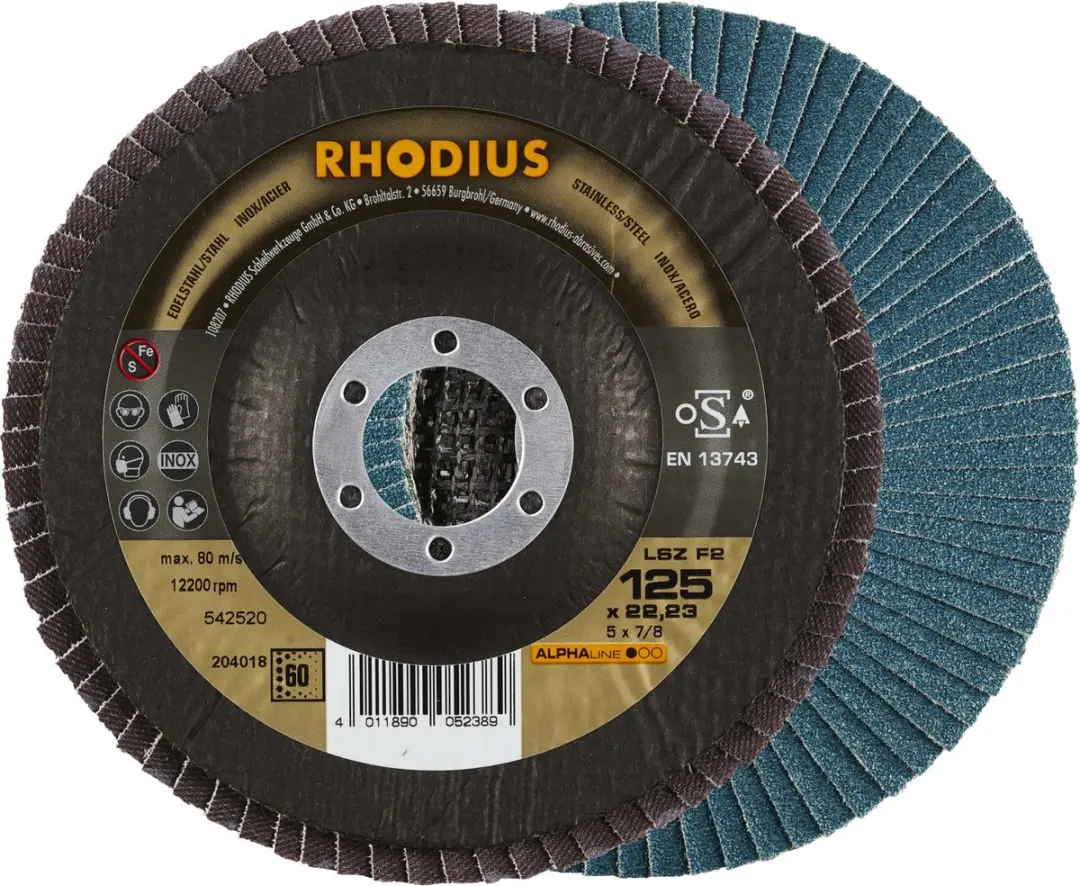Rhodius A50060 Lamellenschijf 125x22 Korrel 60