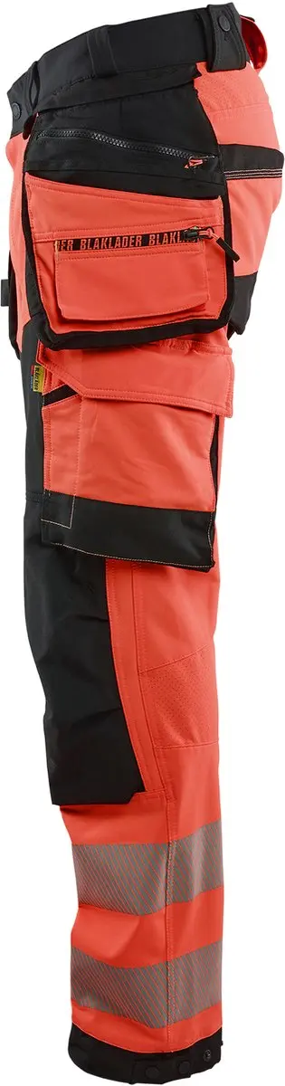 Blåkläder Hi Vis 11221648 Werkbroek - 4-Weg Stretch - Rood/Zwart - afbeelding 3 van 6