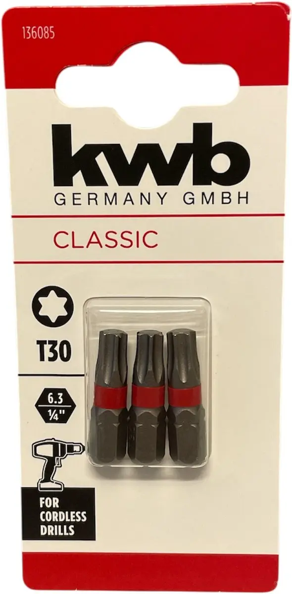 KWB 3 bitjes standaard 25mm T30