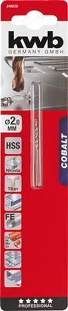 KWB Cobalt Metaalboor 2mm HSS-CO KWB248620