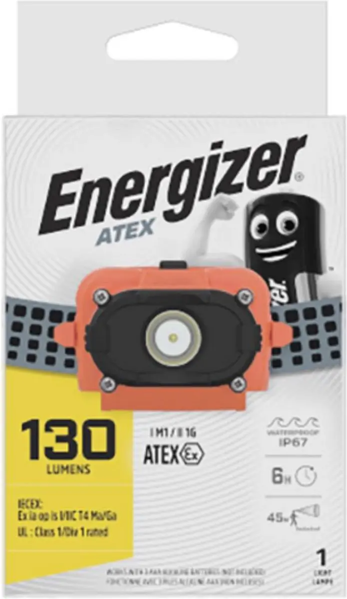 Energizer ATEX Hoofdlamp E301380800 - 130 Lumen - 45m - Oranje/Grijs