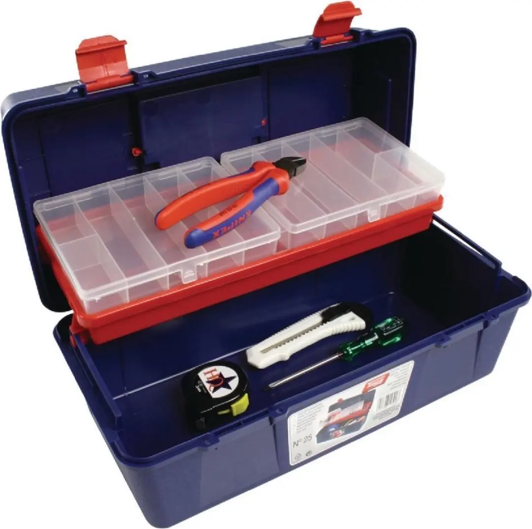 TAYG Gereedschapskoffer TG25 - 400x206x188mm - Blauw/Rood
