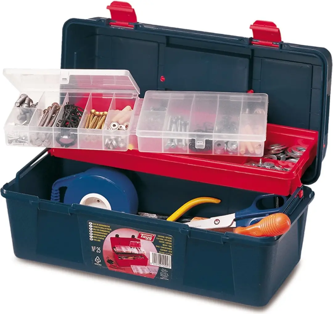 TAYG Gereedschapskoffer TG25 - 400x206x188mm - Blauw/Rood - afbeelding 6 van 6