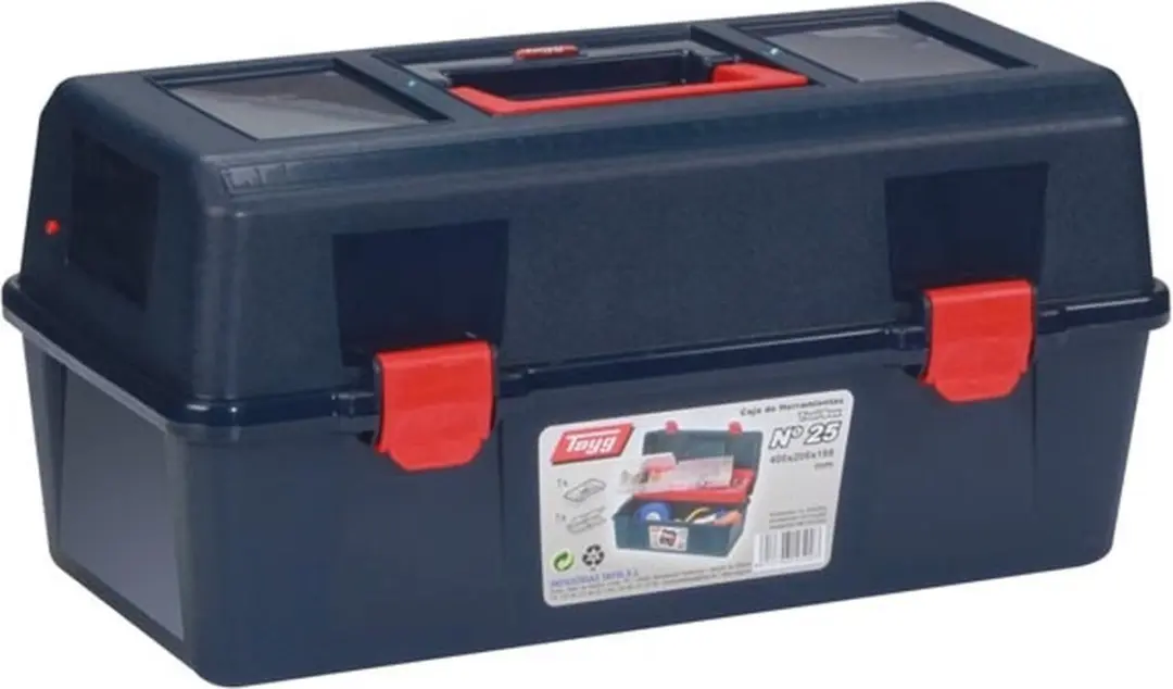 TAYG Gereedschapskoffer TG25 - 400x206x188mm - Blauw/Rood