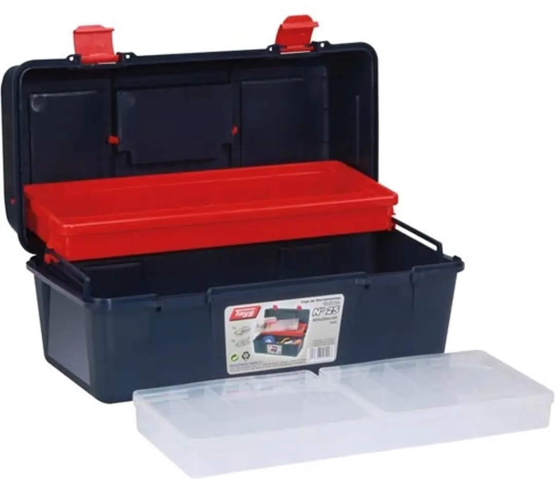 TAYG Gereedschapskoffer TG25 - 400x206x188mm - Blauw/Rood