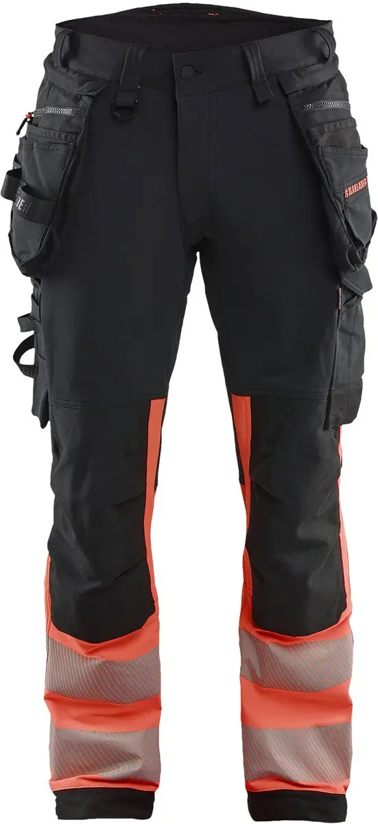 Blåkläder Hi Vis 11251648 Werkbroek - 4-Way Stretch - Zwart/Rood - afbeelding 6 van 6