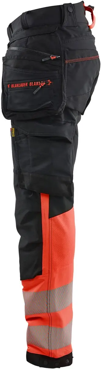 Blåkläder Hi Vis 11251648 Werkbroek - 4-Way Stretch - Zwart/Rood - afbeelding 4 van 6