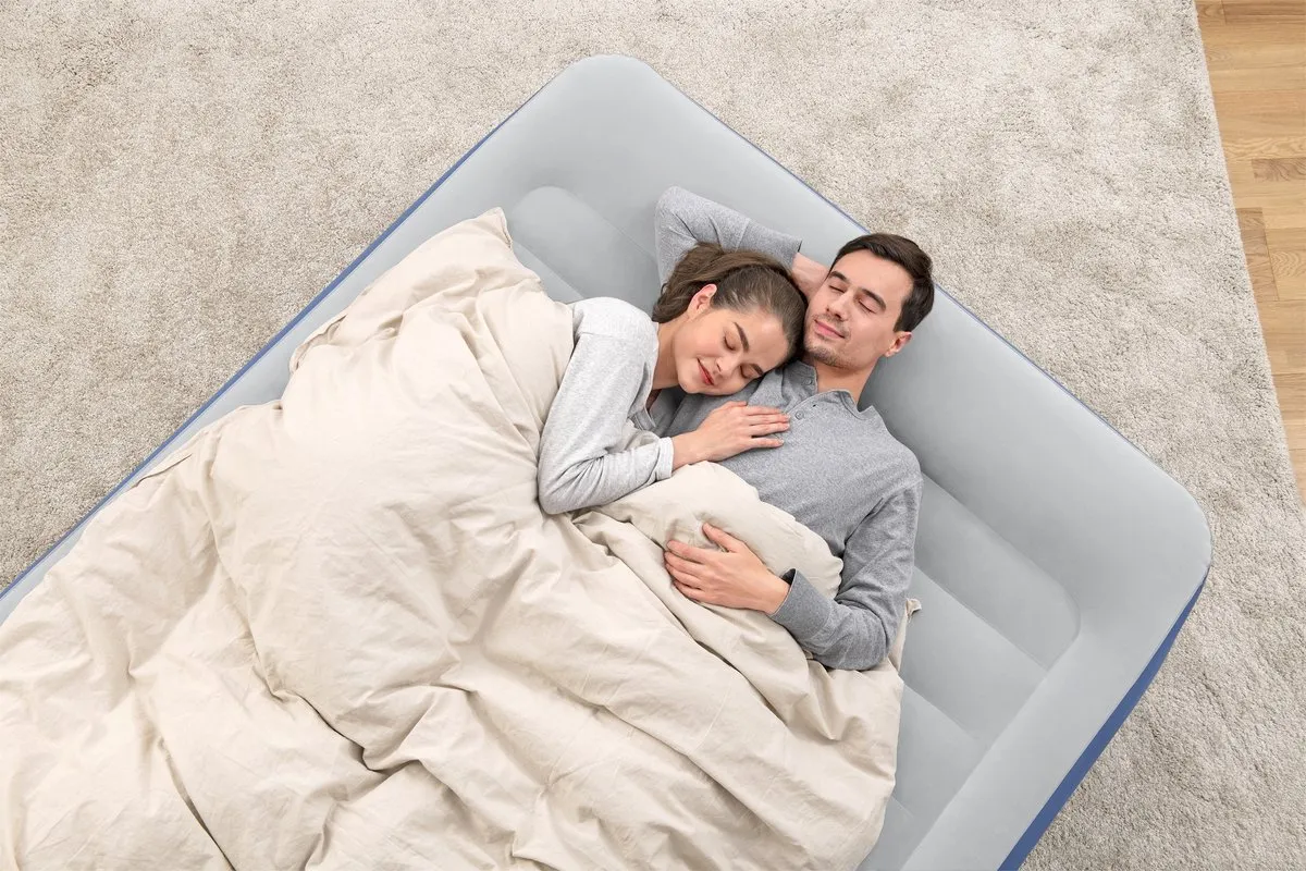 Bestway Tritech Premium Luchtbed Queensize 152cm - Grijs/blauw