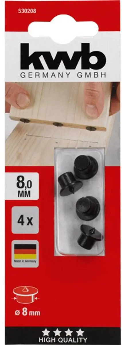 KWB Markeerpen 8mm - 4 Stuks - Zwart