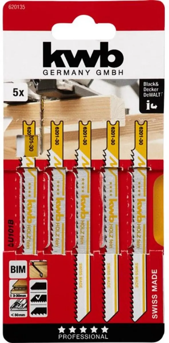 KWB Decoupeerzaagblad Hout Fijn - 5 Stuks